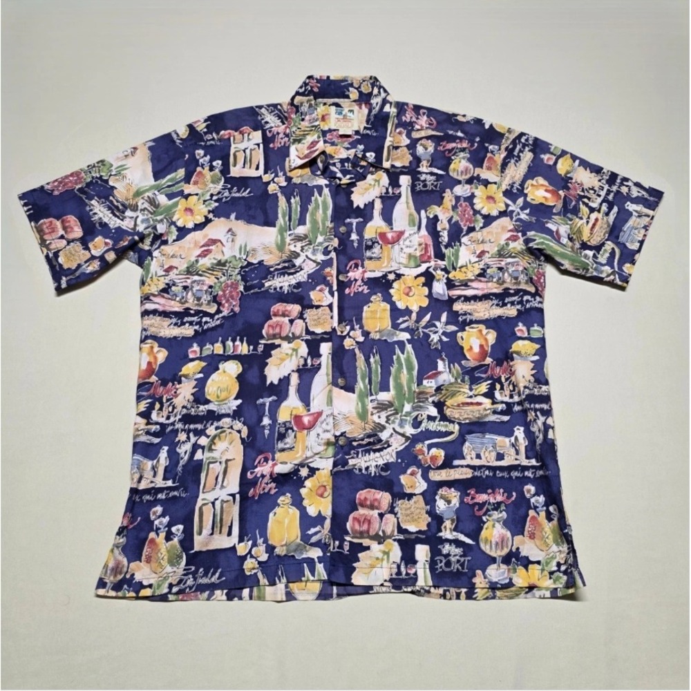 Kahala John Severson Men Large Graphics Hawaiian Shirt Button Down Reg Fit